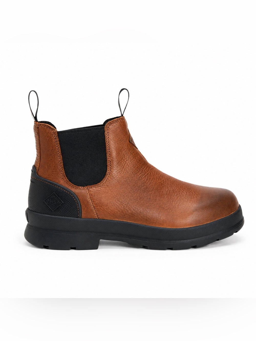 NEW $160 Muck Boots Mens 7.5 Chore Farm Caramel Leather Waterproof Chelsea Boots